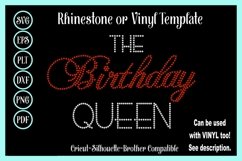 Birthday Diva Rhinestone SVG Template - The Queen Product Image 1