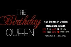 Birthday Diva Rhinestone SVG Template - The Queen Product Image 2