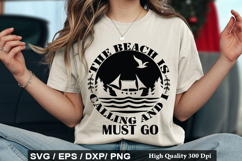 The beach is calling SVG - Lake Quotes Design Product Image 1