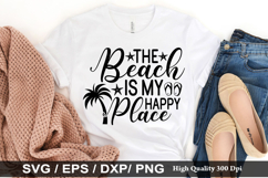 The beach is my happy place - Summer SVG Design Product Image 1