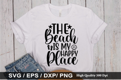 The beach is my happy place SVG - Beach Design Product Image 1