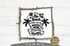 The Beach Quotes Papercut SVG Product Image 1