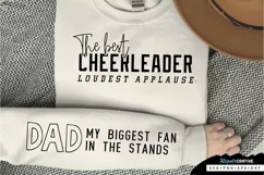 Dad My Biggest Fan Sleeve SVG, Father's Day SVG Design Product Image 2