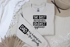 Dad My Biggest Fan Sleeve SVG, Father's Day SVG Design Product Image 3