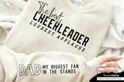 Dad My Biggest Fan Sleeve SVG, Father's Day SVG Design Product Image 1