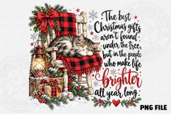 The Best Christmas Gifts Cozy Sleeping Cat Holiday Design Product Image 1