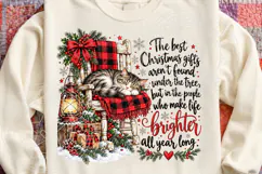 The Best Christmas Gifts Cozy Sleeping Cat Holiday Design Product Image 4