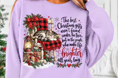 The Best Christmas Gifts Cozy Sleeping Cat Holiday Design Product Image 5