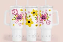 the best mom 40oz quencher tumbler sublimation full wrap high resolution transparant background