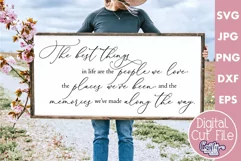 The Best Things In Life Farmhouse Home Sign Svg Product Image 1