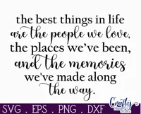 Farmhouse Home Round Sign Svg, The Best Things In Life Product Image 2