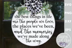 Farmhouse Home Round Sign Svg, The Best Things In Life Product Image 1