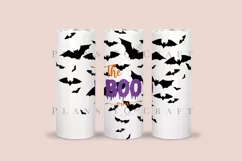 the boo crew halloween skinny tumbler sublimation wrap with high resolution 300 DPI and transparant background perfect for 20oz and 30oz skinny tumbler