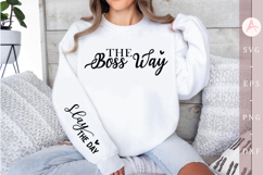 The boss way Sleeve SVG Product Image 1