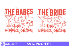 Bachelorette Party Bride Babe Summer PNG Design Product Image 1