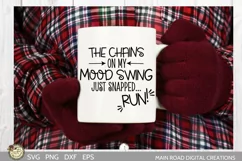 sarcastic svg quote being used on a coffee cup held by a woman wearing gloves