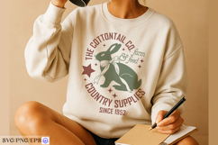 Vintage Countryside Rabbit Sign SVG PNG T-shirt Design Product Image 3