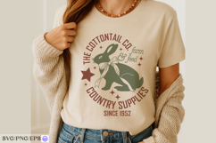 Vintage Countryside Rabbit Sign SVG PNG T-shirt Design Product Image 4