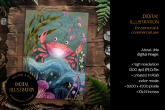 Underwater Crab Illustration Product Image 1