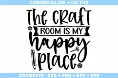 The craft room is my happy place SVG, Crafting SVG Product Image 1