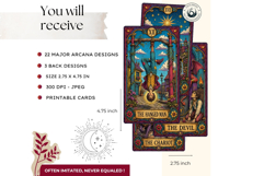 The Crooked Bloom Whimsical Fantasy Tarot Printable Product Image 2