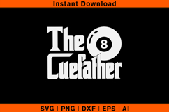 The Cuefather SVG | Funny 8 Ball Pool Player Design Product Image 1