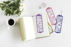 Bookmark flowers Cut files SVG / Bookmark flowers paper cut Product Image 3