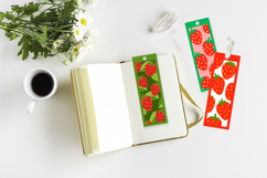 Bookmark laser cut / strawberry bookmark SVG Product Image 3