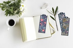 Heart with flowers bookmark layered paper cut design SVG Product Image 3