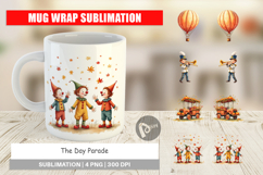 Mug Wrap Watercolor Thanksgiving Parade Product Image 1