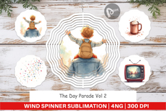 Wind Spinner Watercolor Thanksgiving Parade Product Image 1