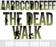The Dead Walk- Zombie Halloween Color Font Product Image 4