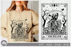 The Death I Funny Tarot Card I Halloween Svg Design Product Image 4