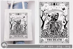 The Death I Funny Tarot Card I Halloween Svg Design Product Image 2