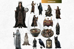 Eight Sabbats Wiccan Ritual Clipart for Pagan Scrapbooking Product Image 5