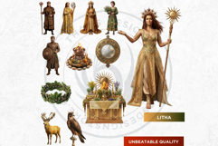 Eight Sabbats Wiccan Ritual Clipart for Pagan Scrapbooking Product Image 9