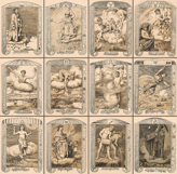 12 Vintage Zodiac Themed Calendar Pages Image Bundle Product Image 2