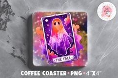 Tarot Card The Fall Square Coaster, Coffee Square Coaster Sublimation Png, Square Coaster Png