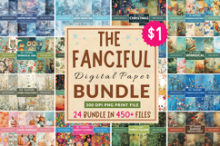 The Fanciful Huge Digital Paper Bundle ,Digital Patterns Product Image 1