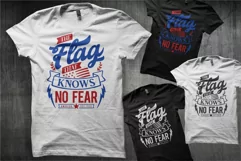 SVG Lettering American - The Flag That Knows No Fear Product Image 1