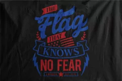 SVG Lettering American - The Flag That Knows No Fear Product Image 2