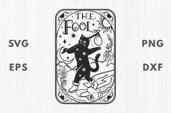 The Fool Cat Tarot SVG Card Product Image 1
