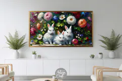 Three cute little bunnies in the garden | Easter Frame TV Product Image 3