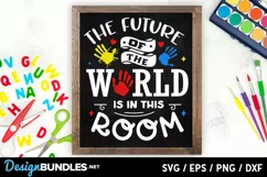 The future of the world is in this room svg, Hand Prints Svg Product Image 2
