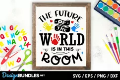 The future of the world is in this room svg, Hand Prints Svg Product Image 1