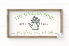 The Garden Shed SVG | Farmhouse Sign | DXF and more Product Image 1