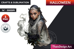 The ghostly Bride Halloween clipart, haunted bride Ghost PNG Product Image 1