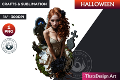 The ghostly Bride Halloween clipart, haunted bride Ghost PNG Product Image 1
