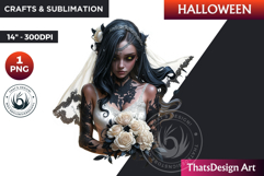 The ghostly Bride Halloween clipart, haunted bride Ghost PNG Product Image 1