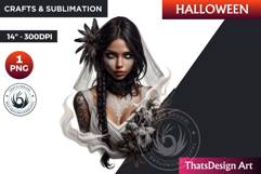 The ghostly Bride Halloween clipart, haunted bride Ghost PNG Product Image 1